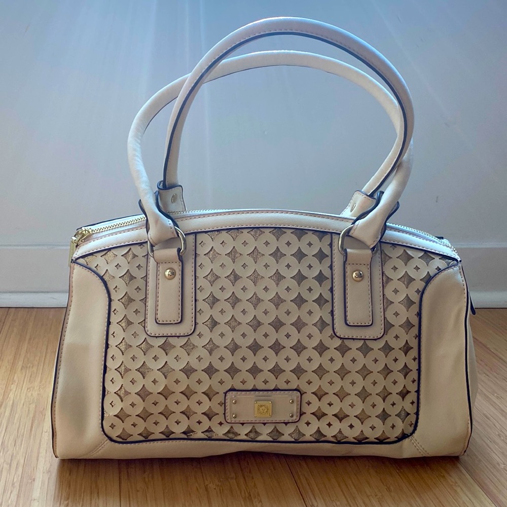 Anne Kline bag with brocade details